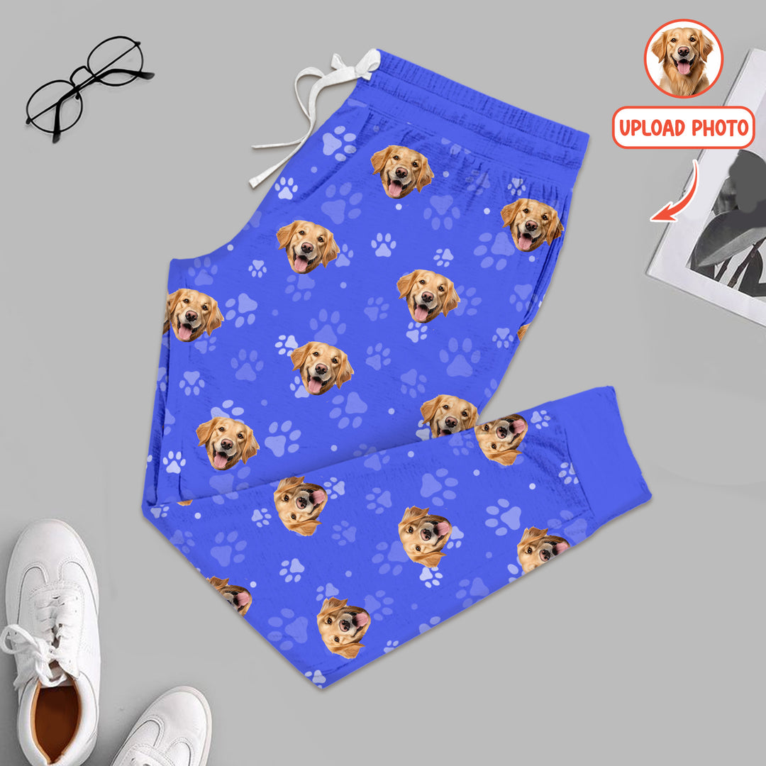 Custom Pet Face Men's Pajama Set For Christmas