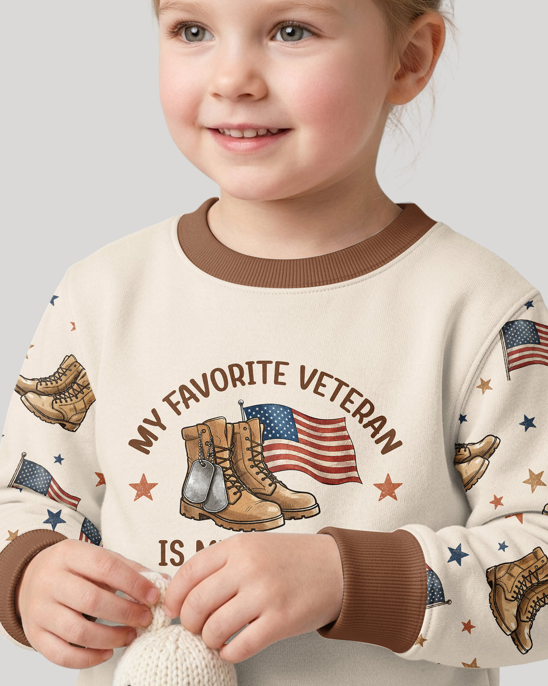 My Favorite Veteran Is My Grandpa Bamboo Crewneck Sweatshirt