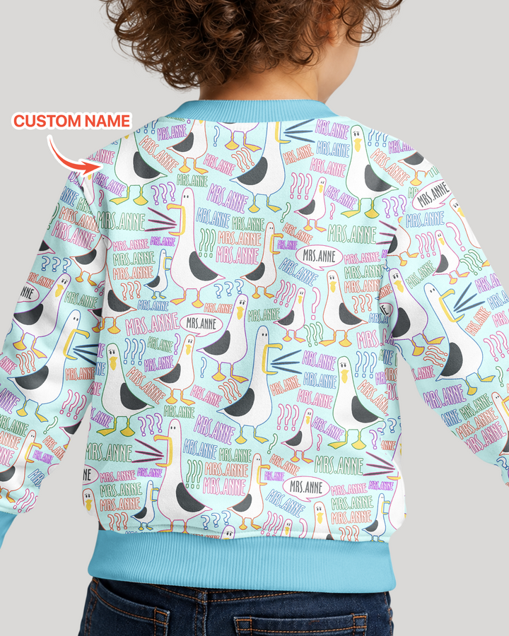 Teacher Teacher Teacher Funny Seagull Bamboo Crewneck Sweatshirt