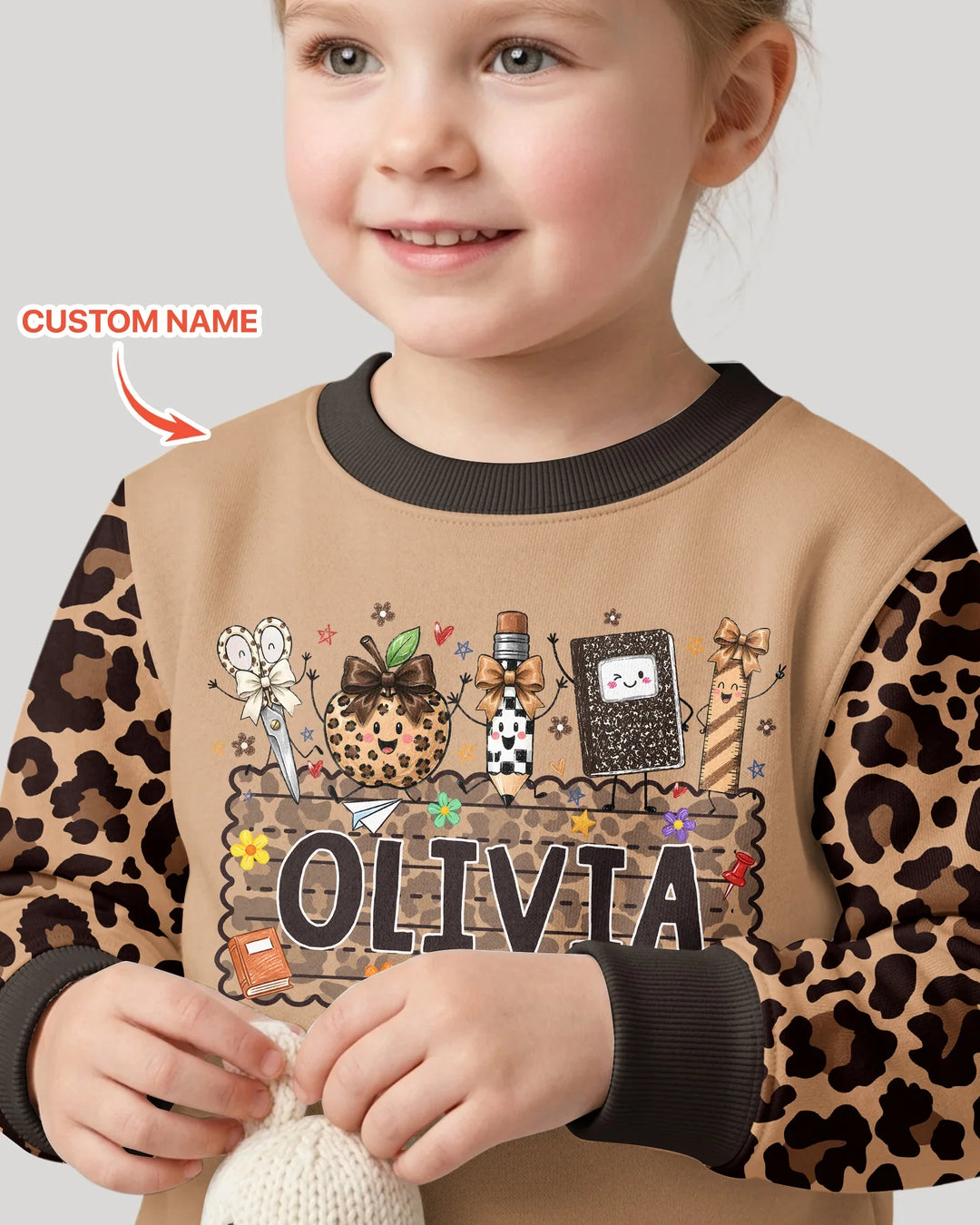 Sudadera de cuello redondo de bambú con plantilla personalizada