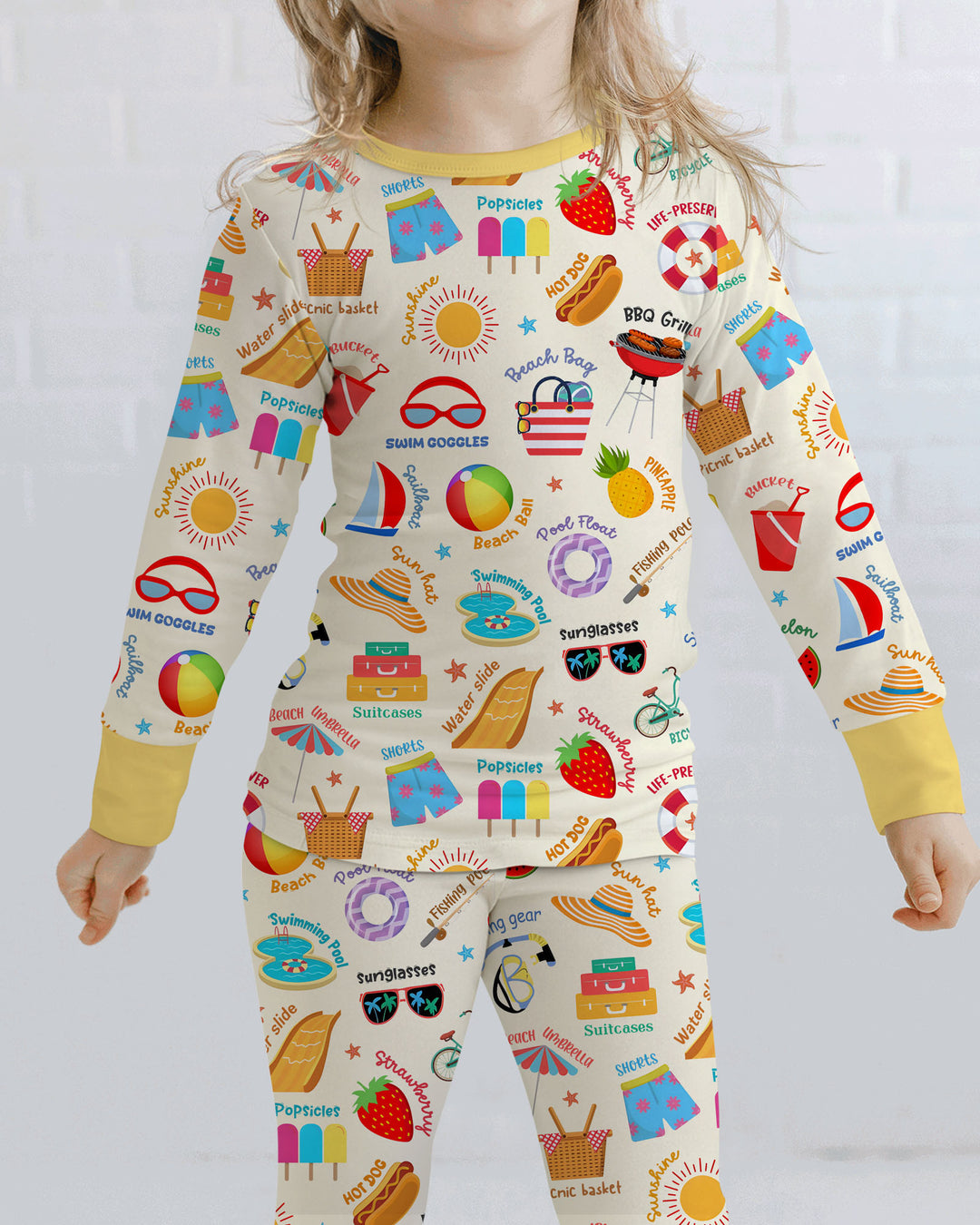 Love Summer Bamboo Two Piece Long Sleeve Pajama Set