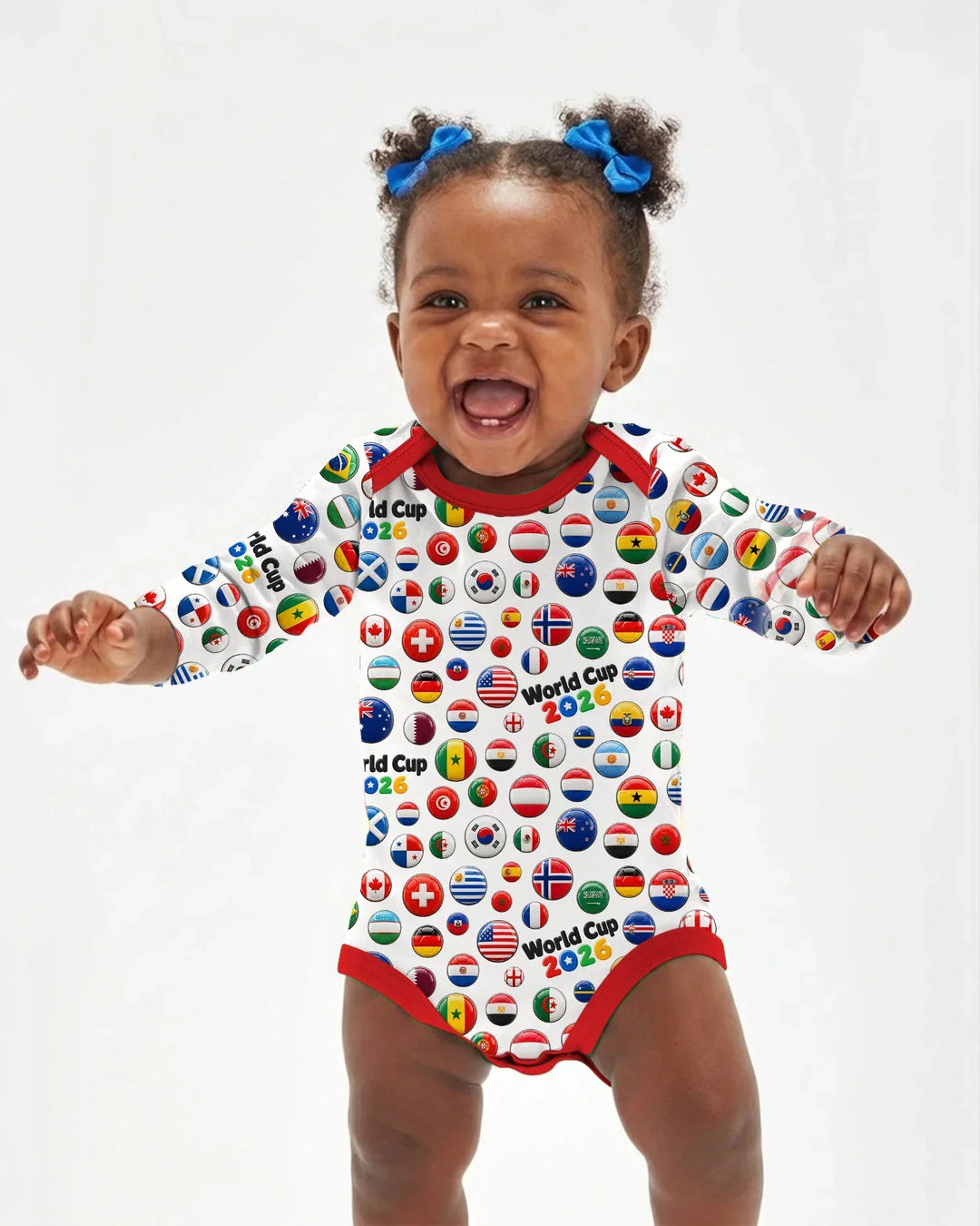 Soccer Cup All Country Balls Bamboo Bodysuit