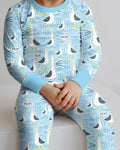 Funny Seagull MOM Two Piece Long Sleeve Pajama Set