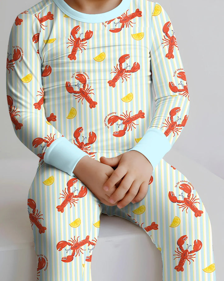 Crawfish Pinch Bamboo Two Piece Long Sleeve Pajama Set
