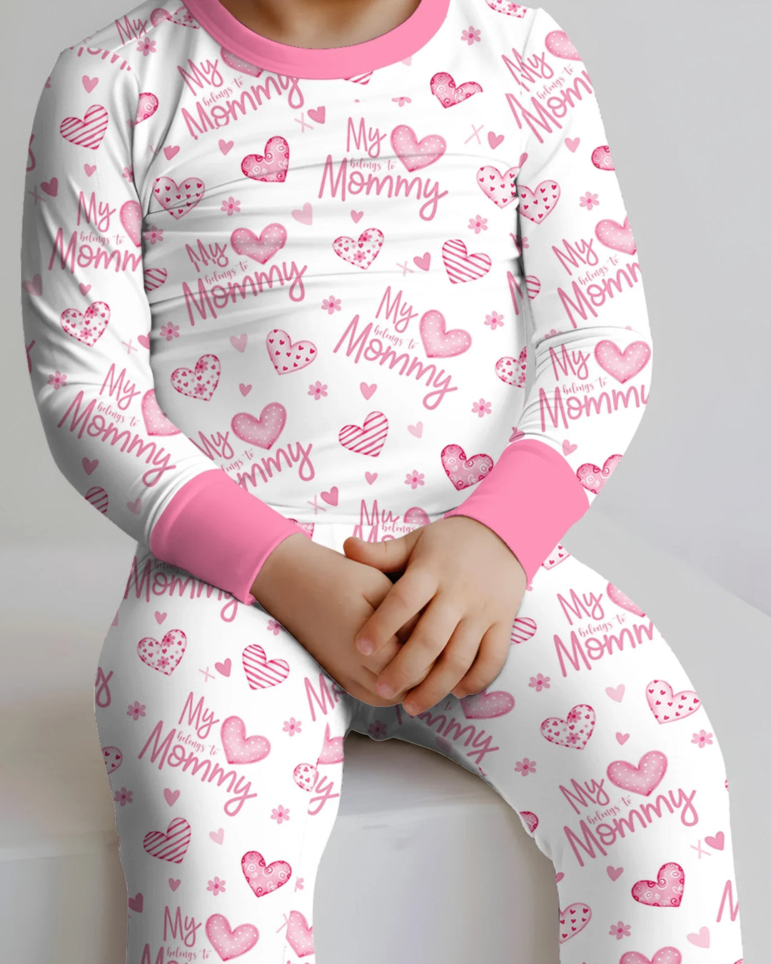 My Heart Belongs To Mommy Bamboo Two Piece Long Sleeve Pajama Set