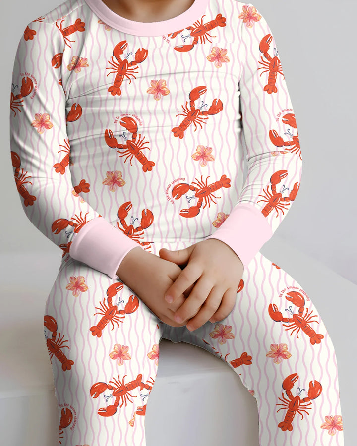 Crawfish Pinch Bamboo Two Piece Long Sleeve Pajama Set