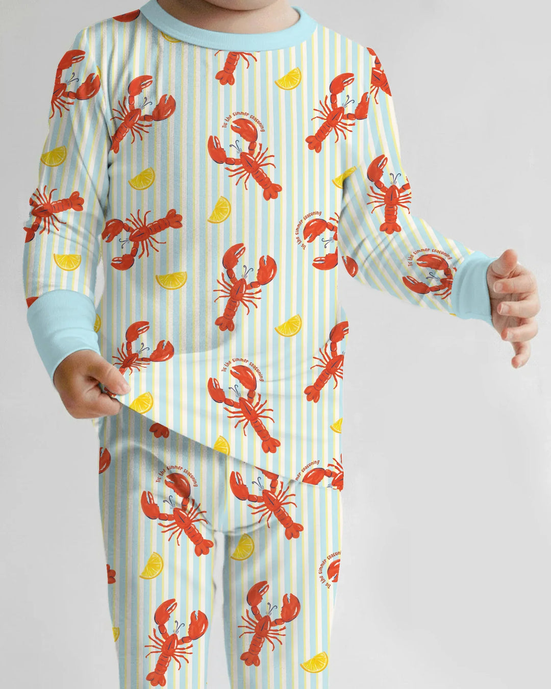 Crawfish Pinch Bamboo Two Piece Long Sleeve Pajama Set