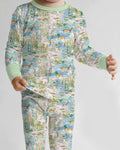 Watercolor Mallard Duck Bamboo Two Piece Long Sleeve Pajama Set