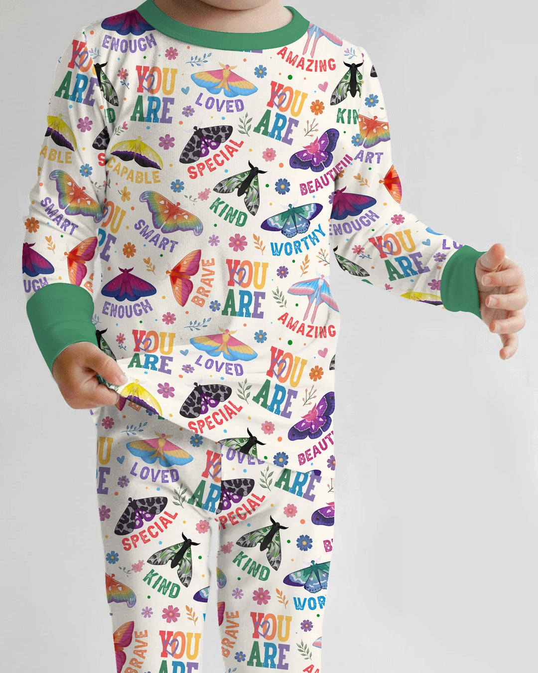 Proud Wings Family Matching Bamboo Two Piece Long Sleeve Pajama Set