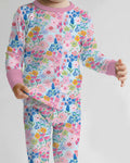 Little Flower Garden Matching Bamboo Two Piece Long Sleeve Pajama Set