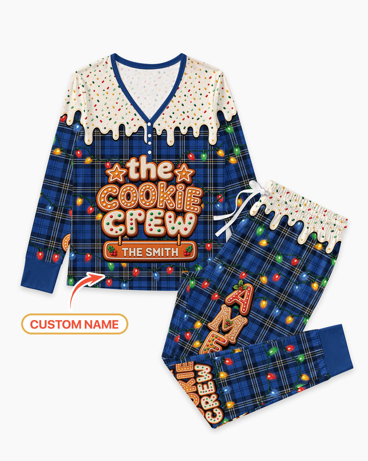 The Cookie Crew Custom Name Bamboo Women Pajama Set