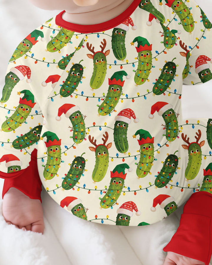 Cheerful Christmas Pickle Bamboo Convertible Zippy
