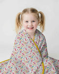 Pink Power School Supplies Bamboo Blanket