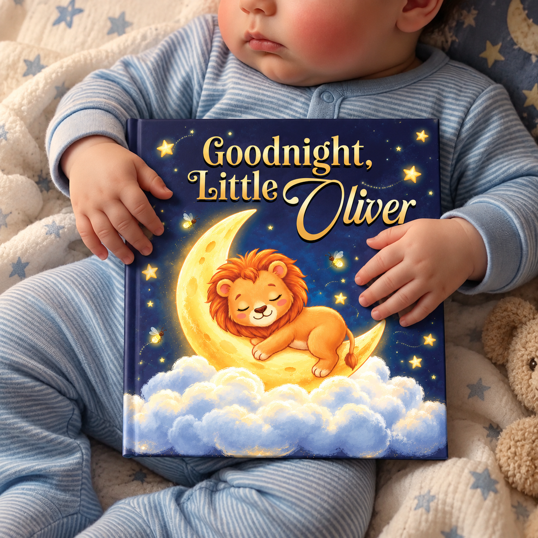 Personalized Goodnight Storybook, Custom Name Bedtime Book, Newborn Keepsake, 1st Birthday Gift
