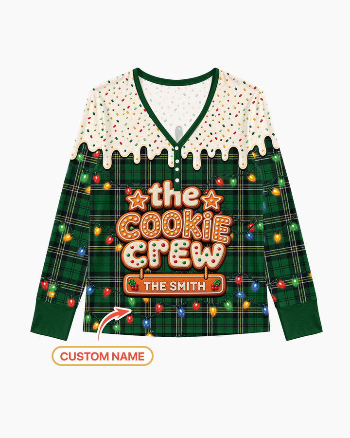 The Cookie Crew Custom Name Bamboo Women Pajama Set