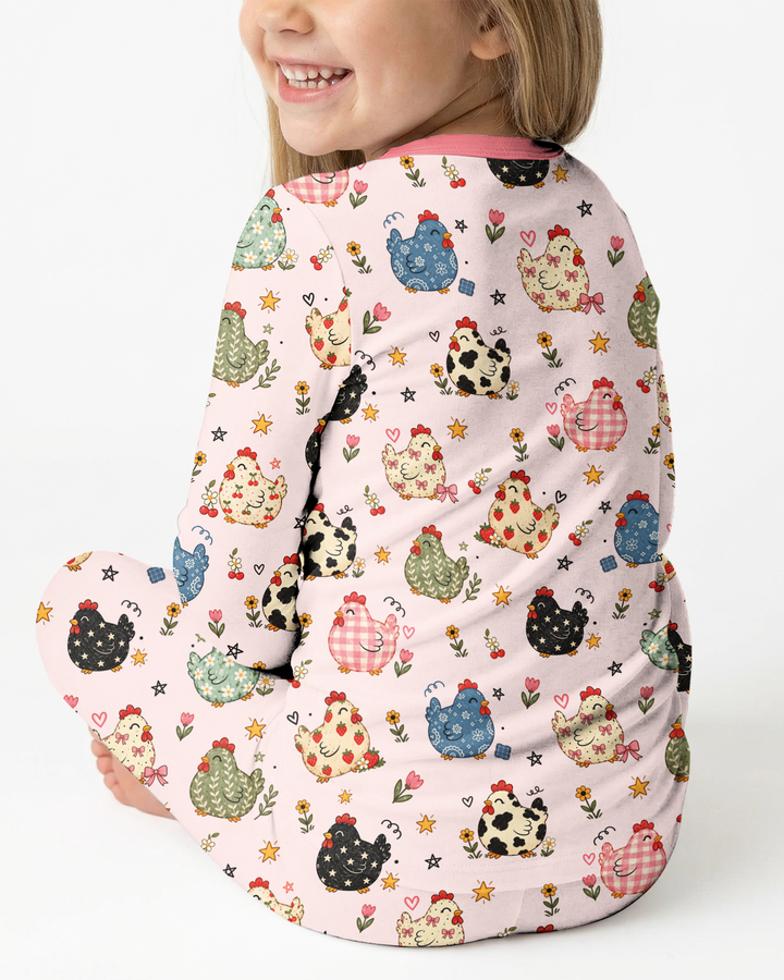 Chicken Lover Bamboo Two Piece Long Sleeve Pajama Set