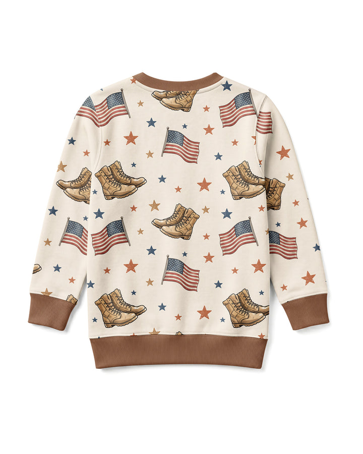 My Favorite Veteran Is My Grandpa Bamboo Crewneck Sweatshirt