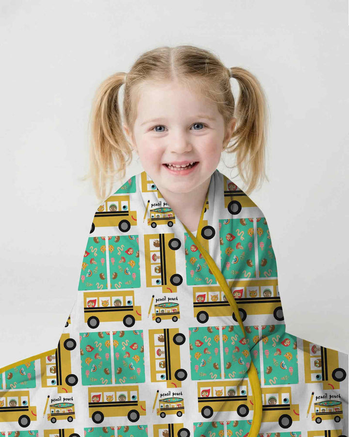 School Bus Adventures Bamboo Blanket