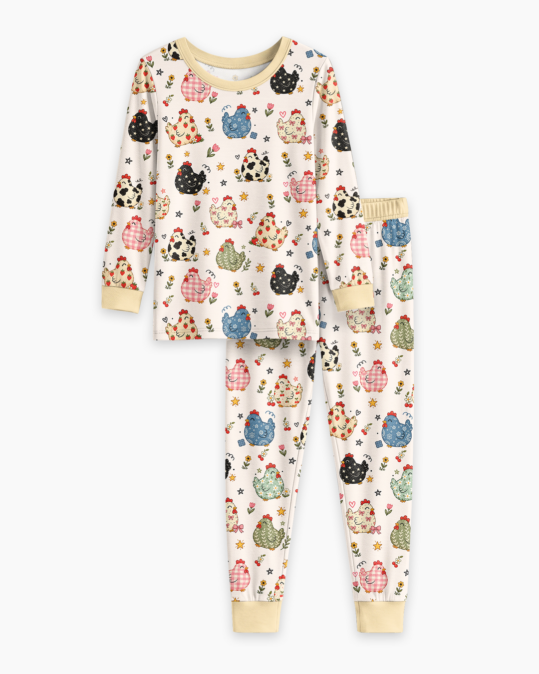 Chicken Lover Bamboo Two Piece Long Sleeve Pajama Set