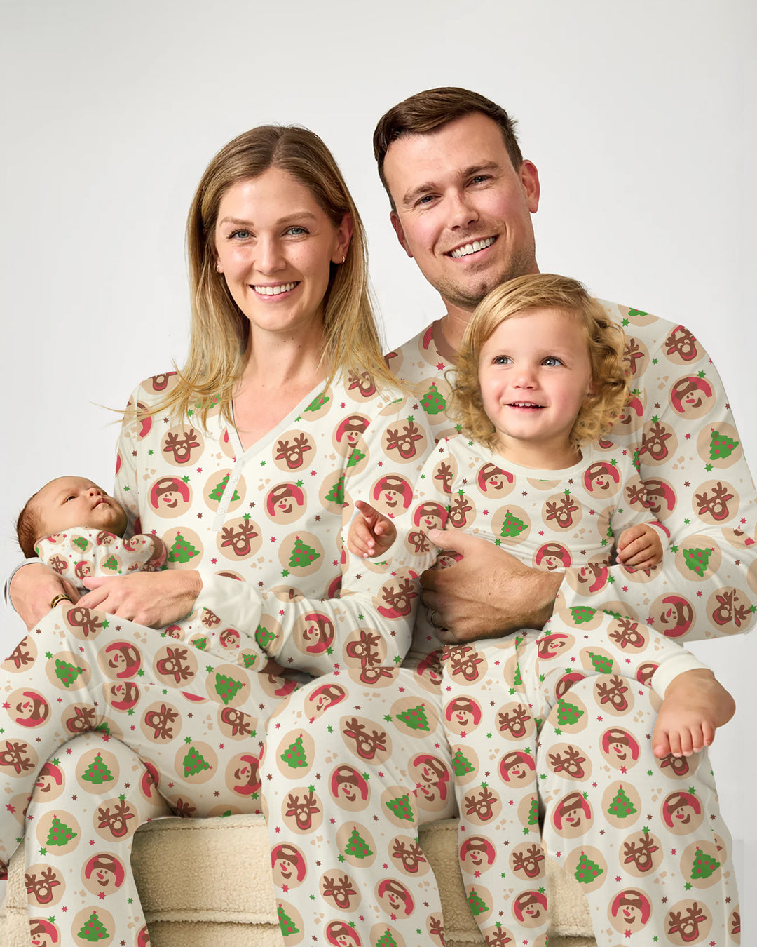 Holiday Cookie Party Family Matching Bamboo Two Piece Long Sleeve Pajama Set