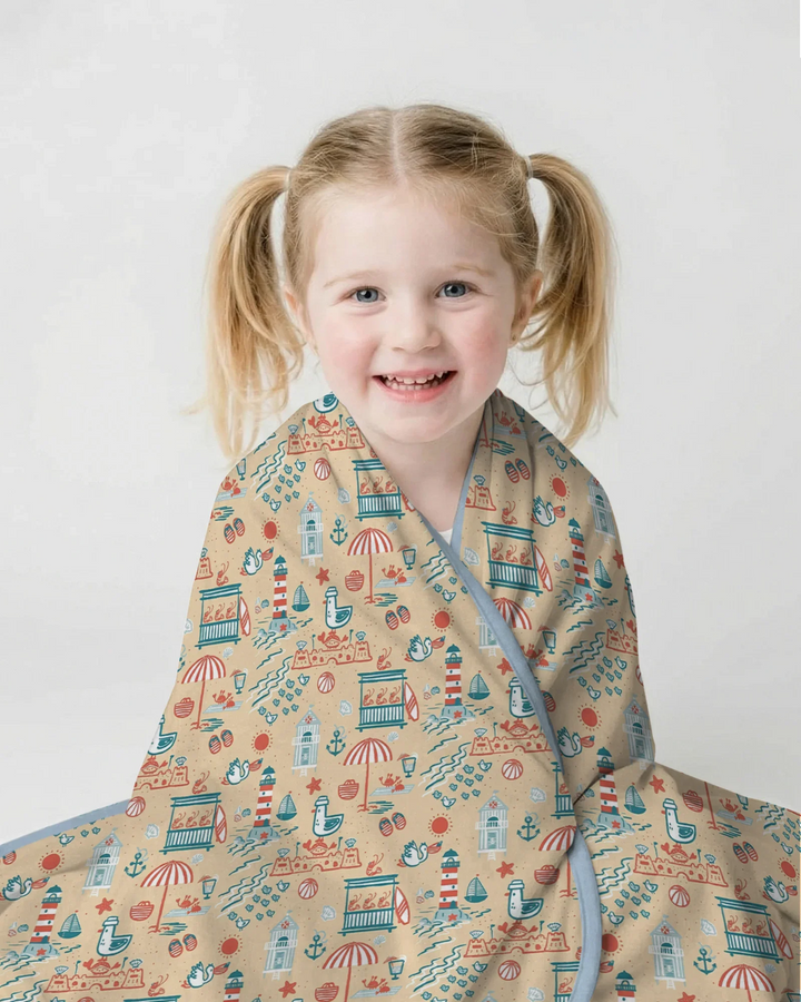 Seaside Storybook Days Bamboo Blanket
