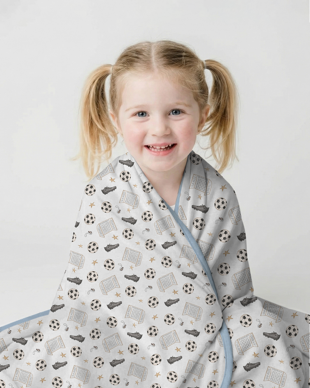 Little Soccer Star Bamboo Blanket