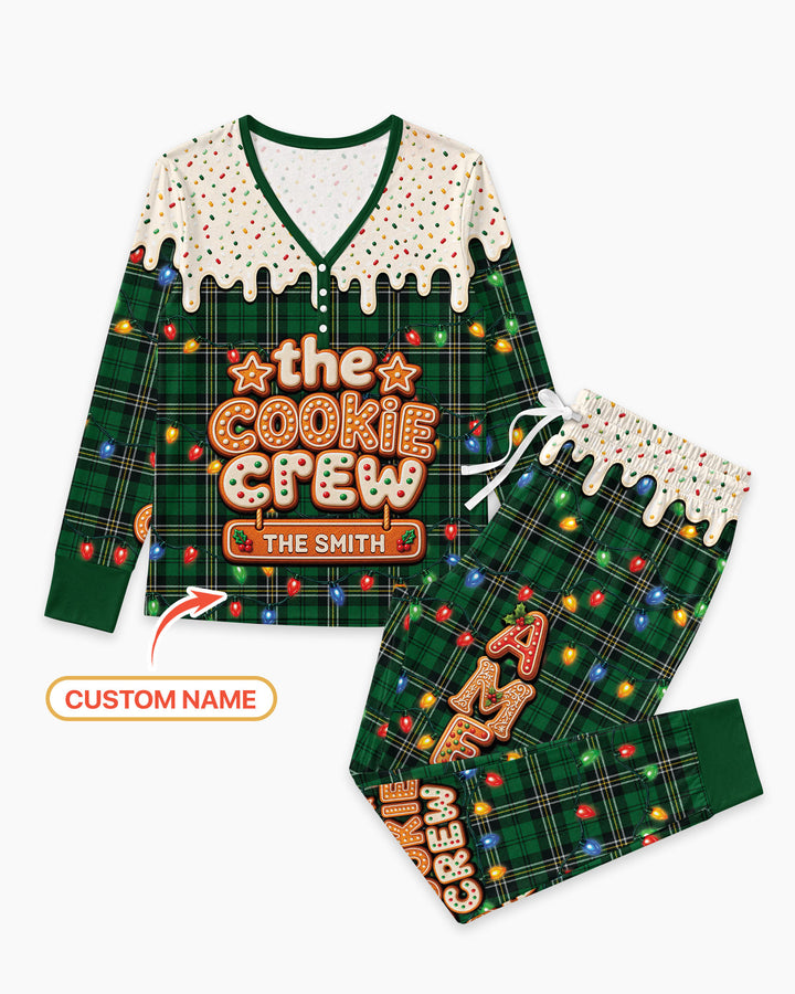The Cookie Crew Custom Name Bamboo Women Pajama Set