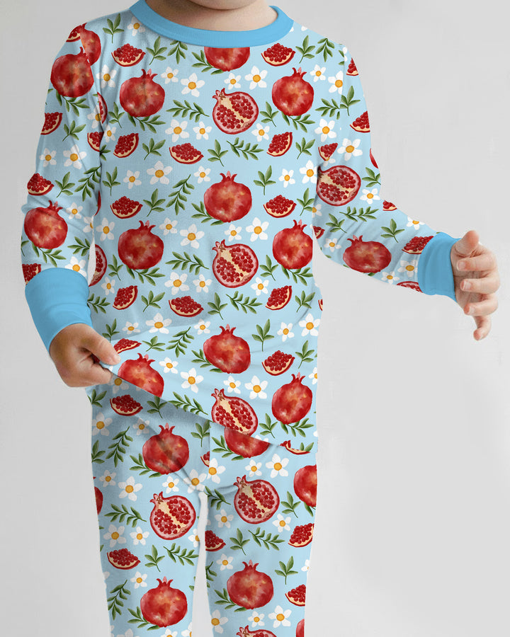 Pomegranate Garden Joy Family Matching Bamboo Two Piece Long Sleeve Pajama Set