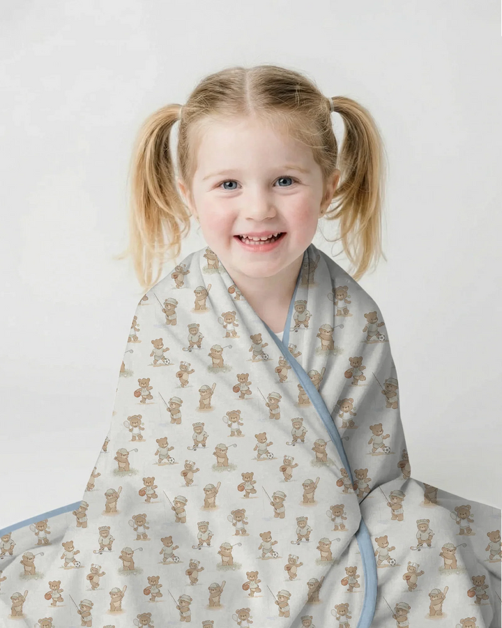 Teddy Team Spirit Bamboo Blanket