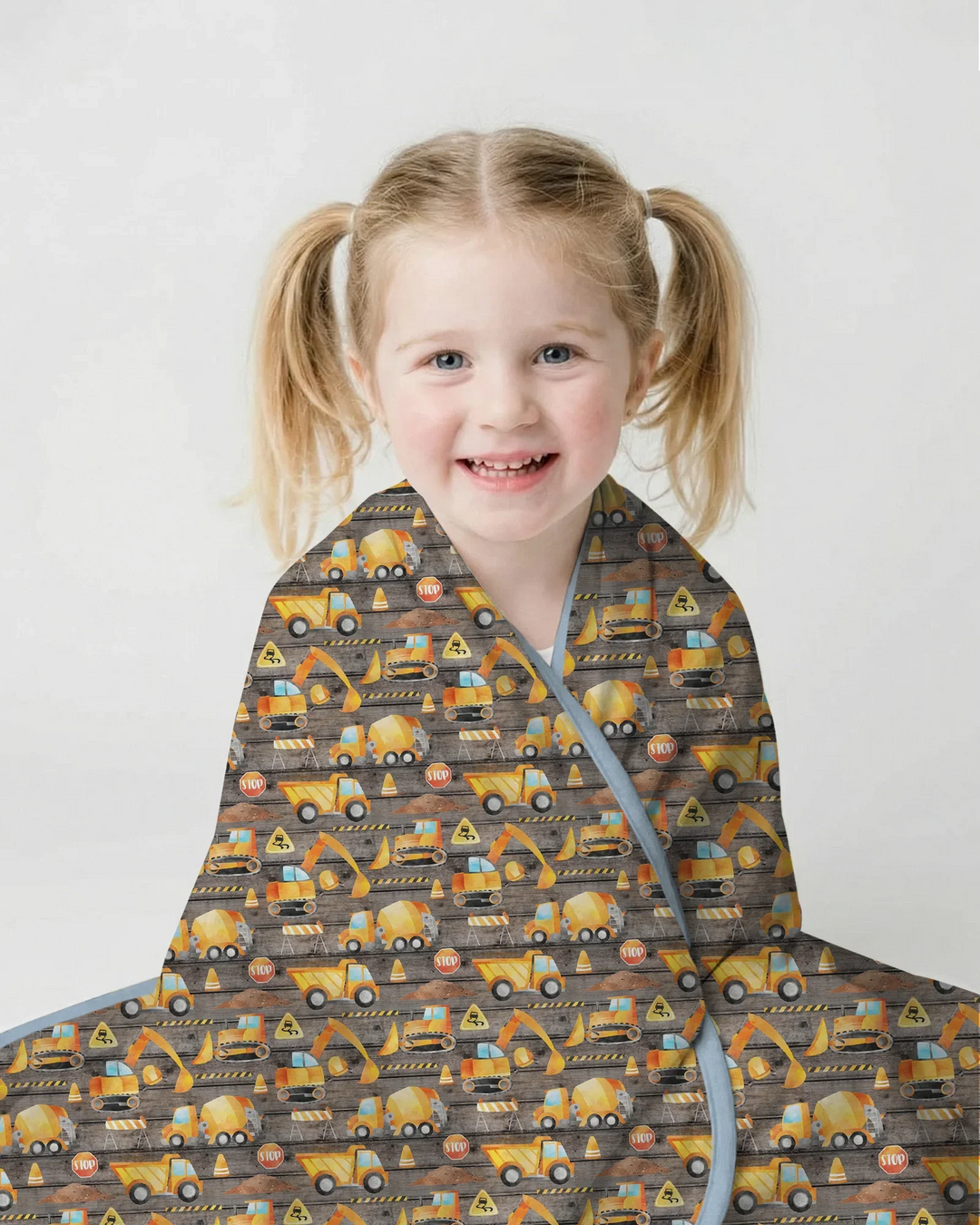 Construction Vehicles Bamboo Blanket
