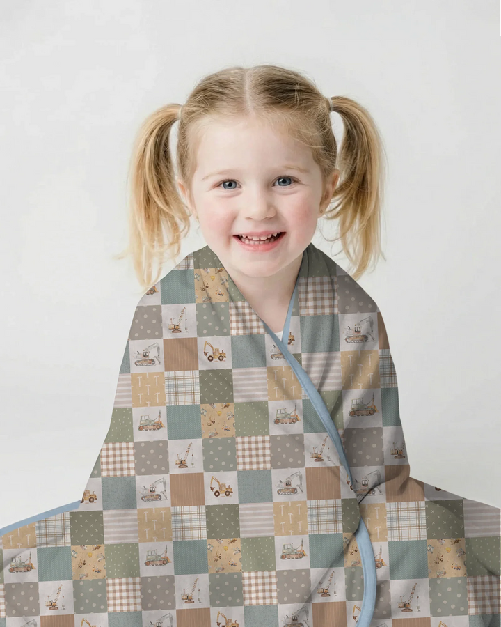 Construction Trucks Bamboo Blanket