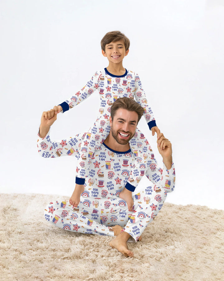 God Says I Am - America 250th Anniversary Men's Pajama Set