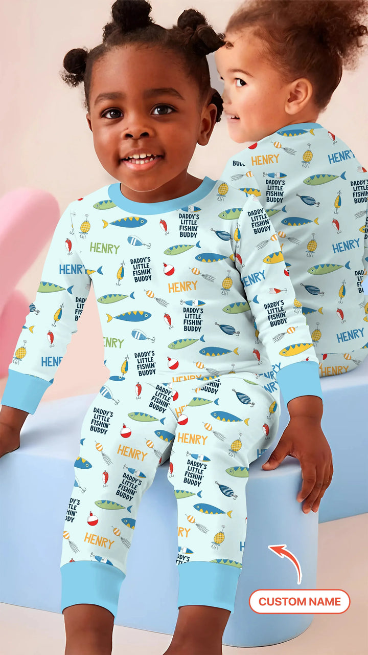 Zweiteiliges Langarm-Pyjama-Set mit Sommerfrüchten