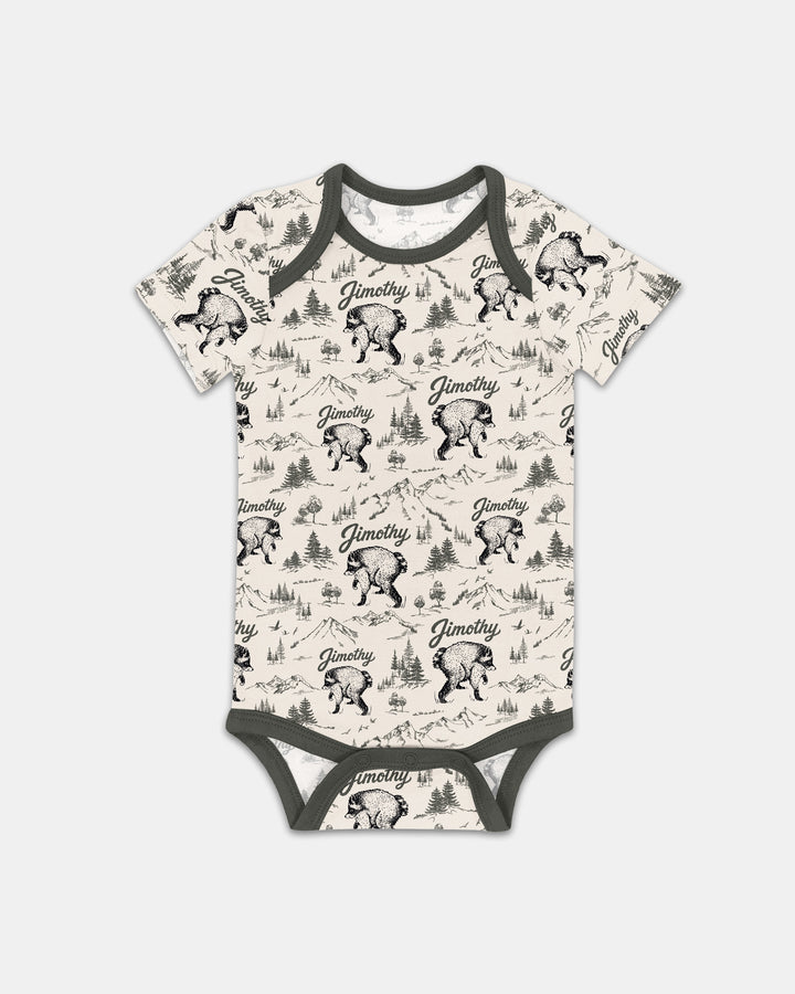 Vintage Jimothy Racoon Family Matching Bamboo Bodysuit