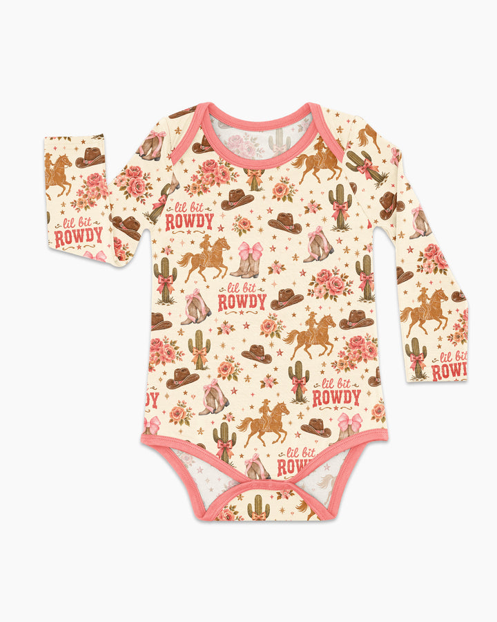 Coquette Cowgirl Lil Bit Rowdy Bamboo Bodysuit