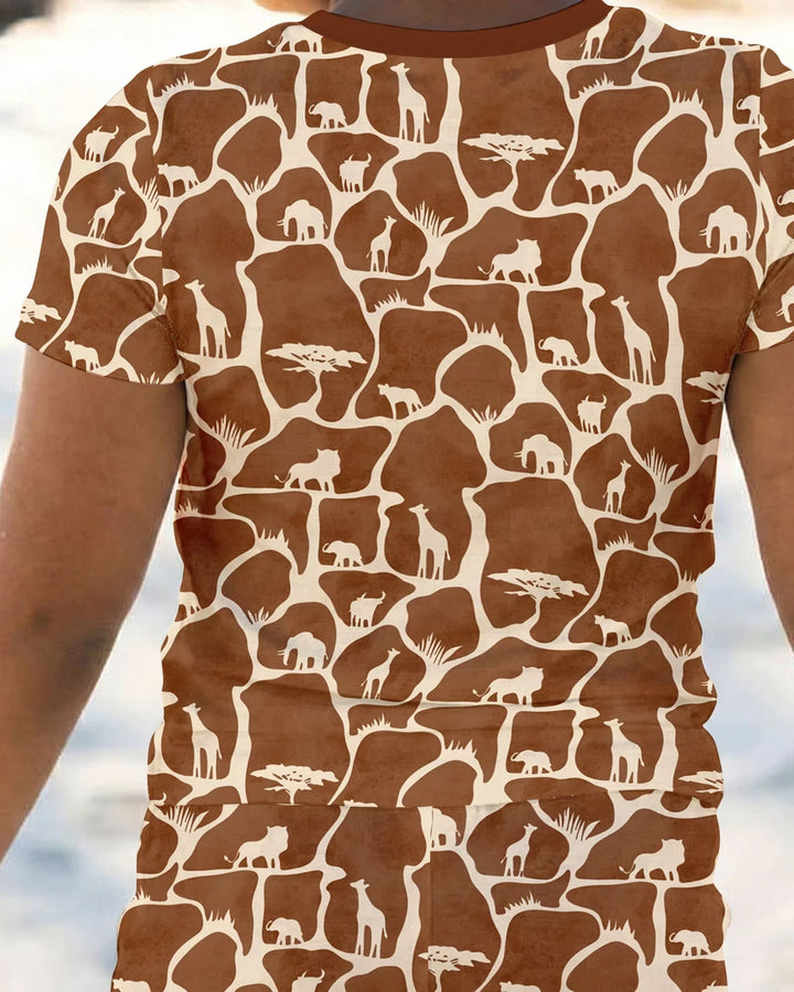 Wild Kingdom Bamboo Two Piece Short Sleeve Pajama Set