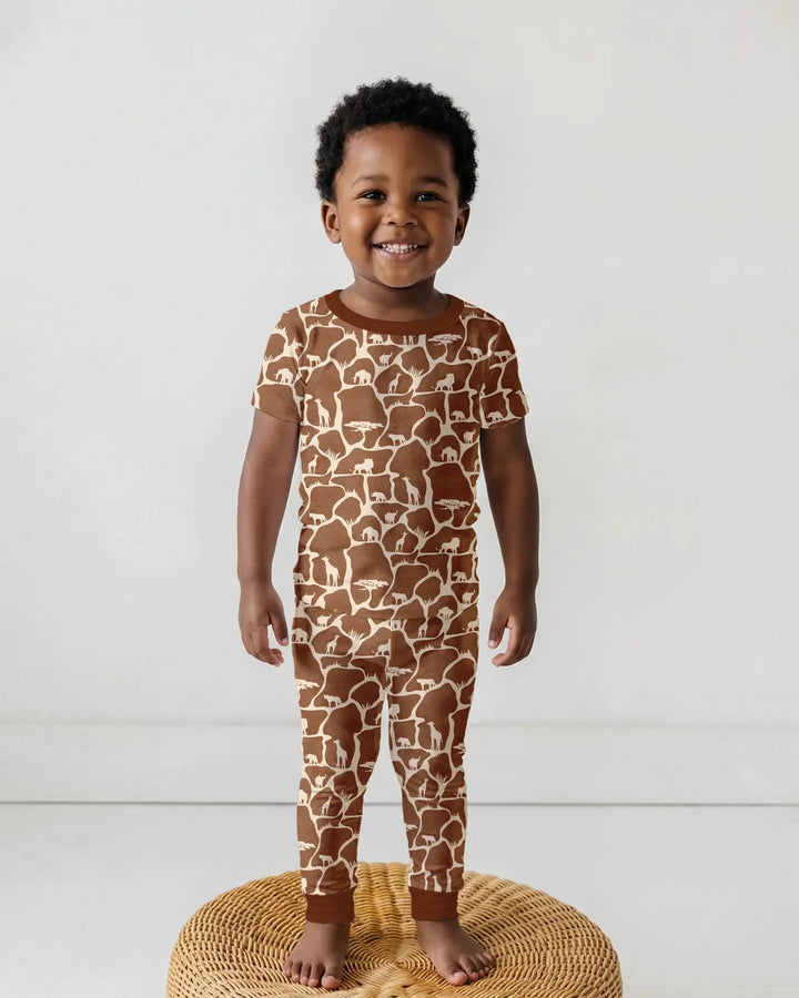 Wild Kingdom Bamboo Two Piece Short Sleeve Pajama Set