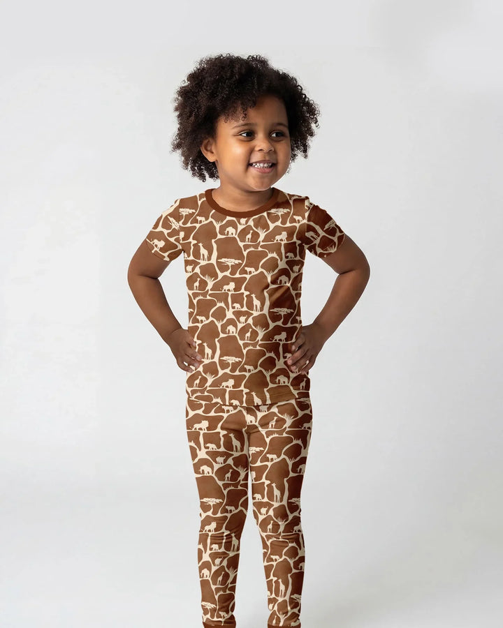 Wild Kingdom Bamboo Two Piece Short Sleeve Pajama Set