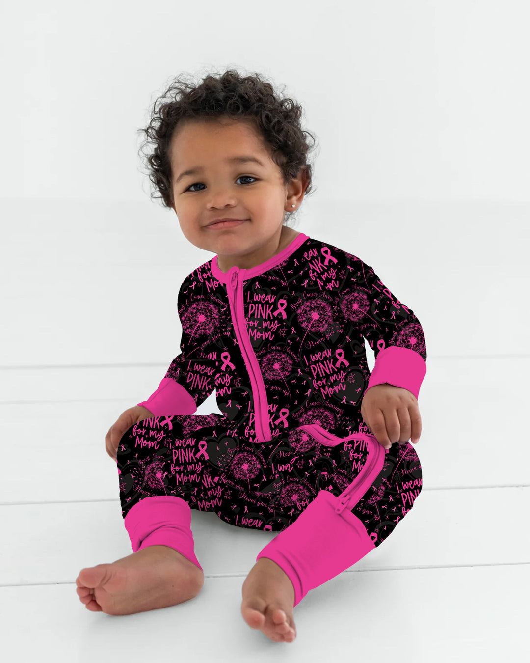 I Wear Pink For My Mom Bamboo Convertible Zippy
