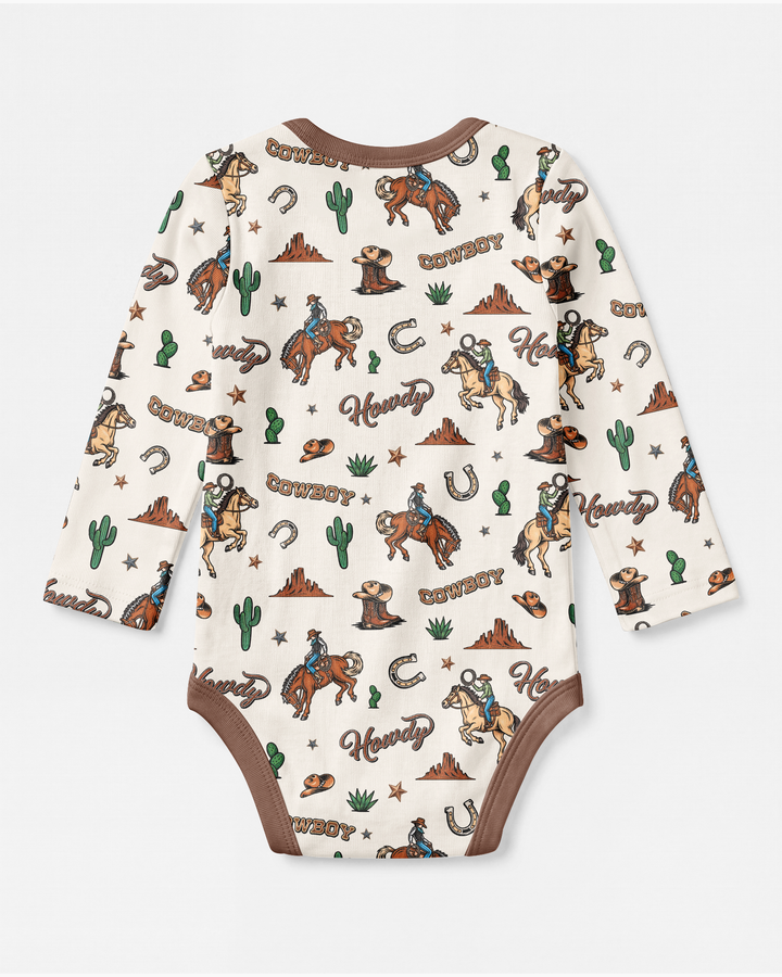 Personalized Family's Little Cowboy Bamboo Bodysuit