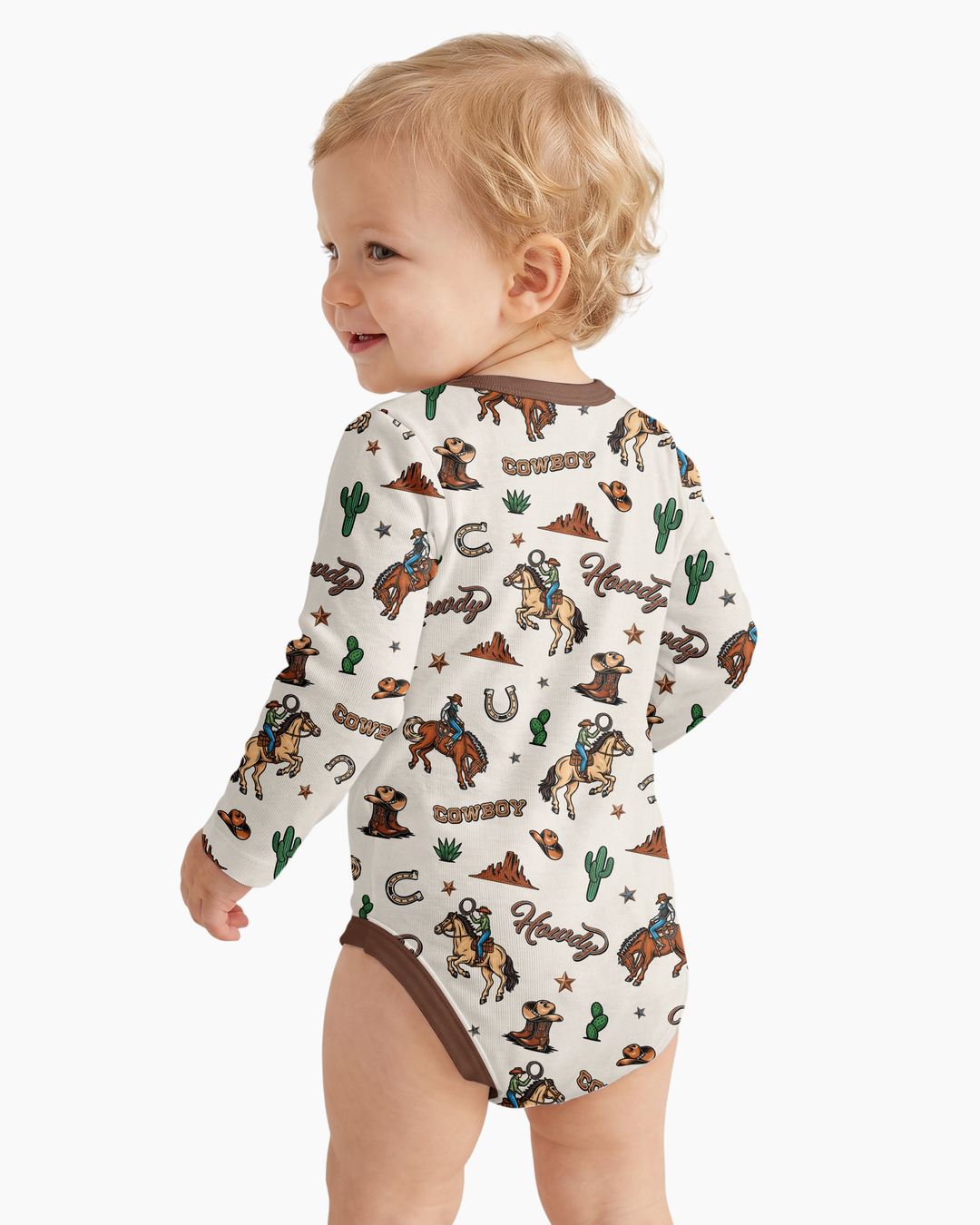 Personalized Family's Little Cowboy Bamboo Bodysuit