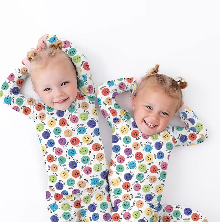 My Emotions Hebrew Two Piece Long Sleeve Pajama Set