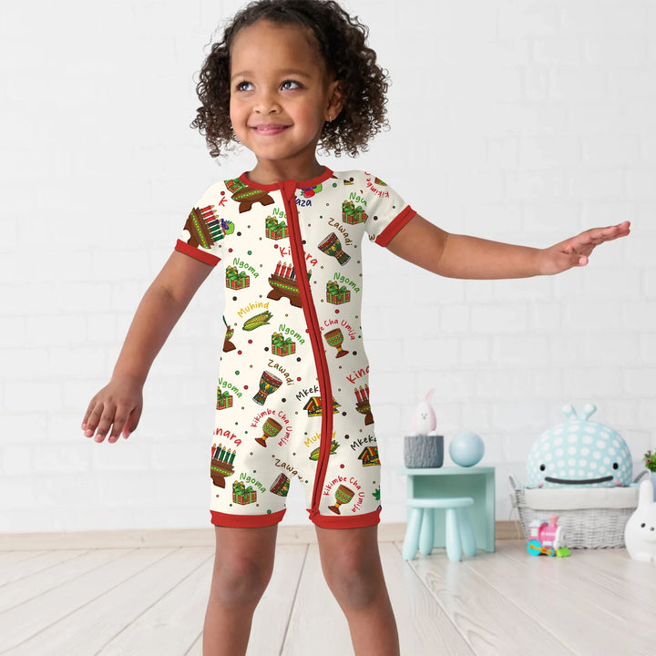 Happy Kwanzaa Family Matching Shorty Zippy