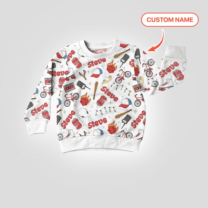 Custom Name Kids Adventure Crewneck Sweatshirt