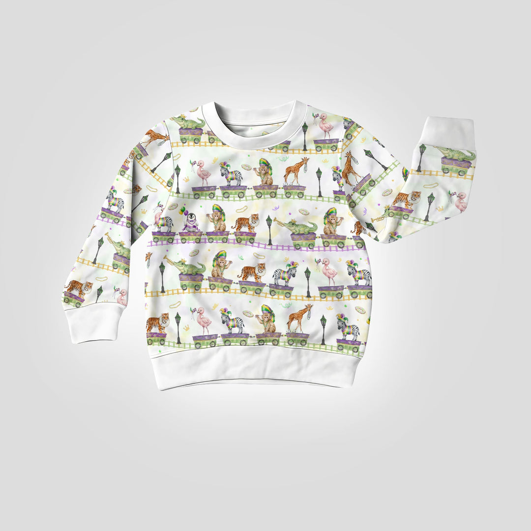 Mardi Gras Jungle Krewe Crewneck Sweatshirt