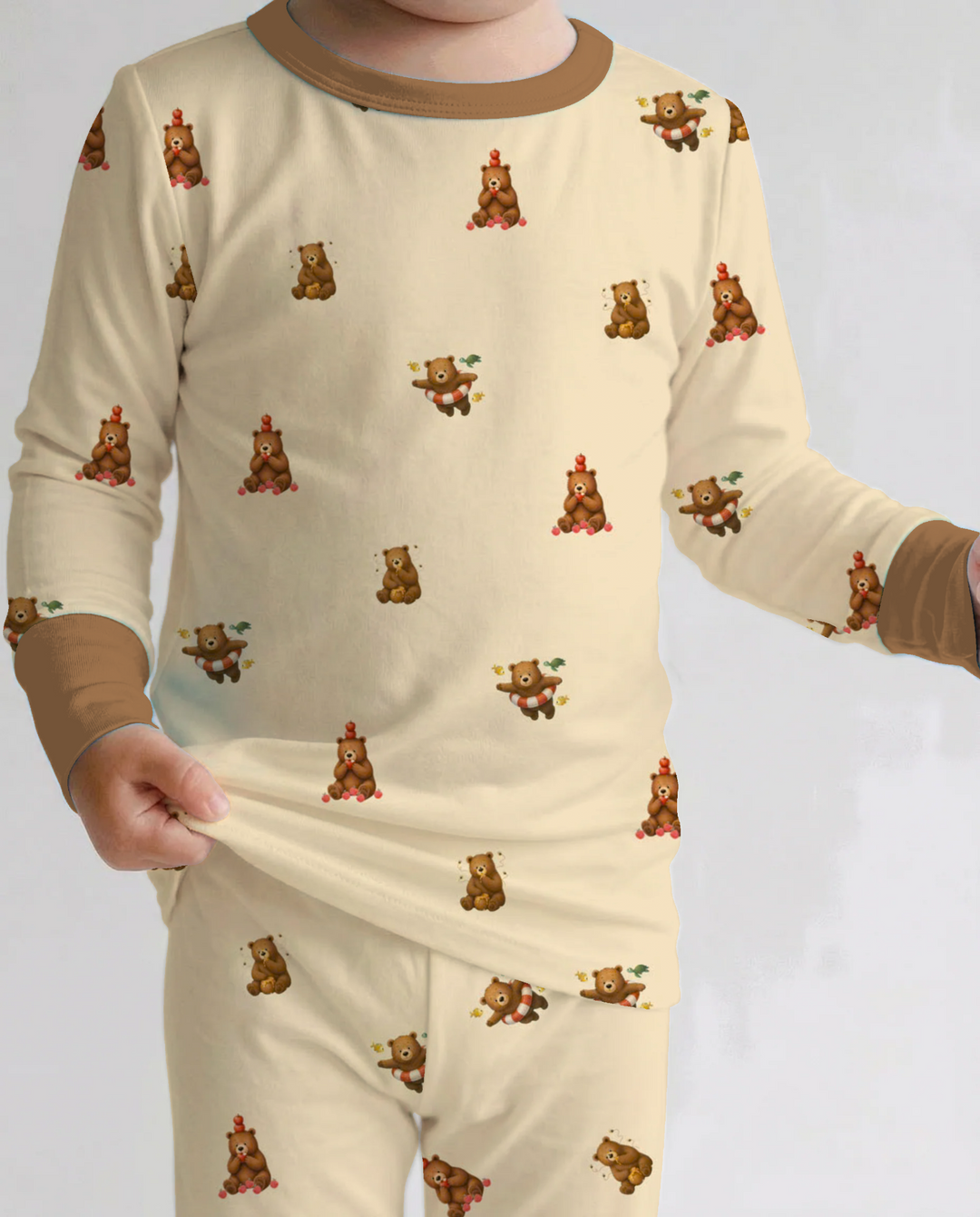 Woodland Campfire Crew Bamboo Two Piece Long Sleeve Pajama Set