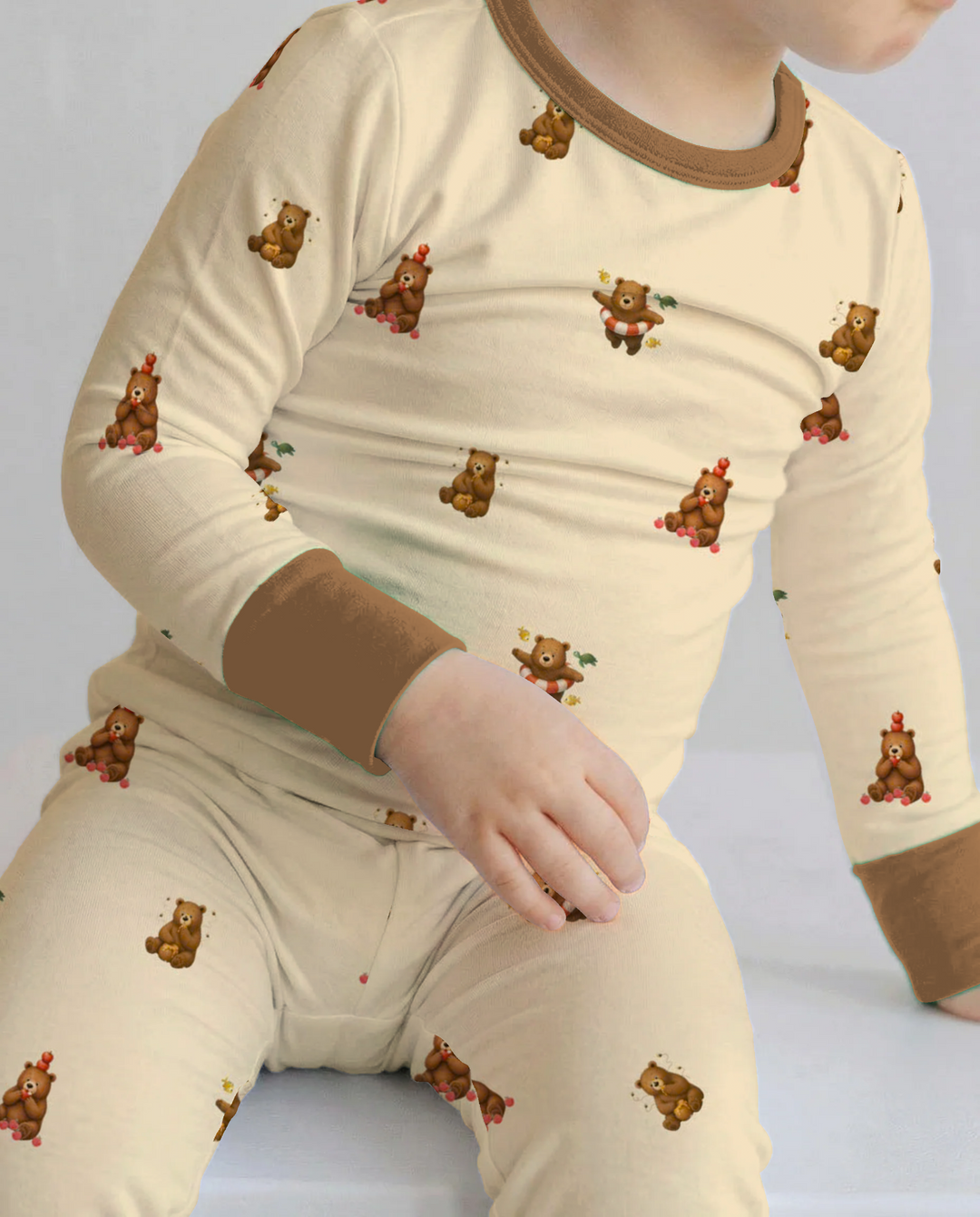 Woodland Campfire Crew Bamboo Two Piece Long Sleeve Pajama Set