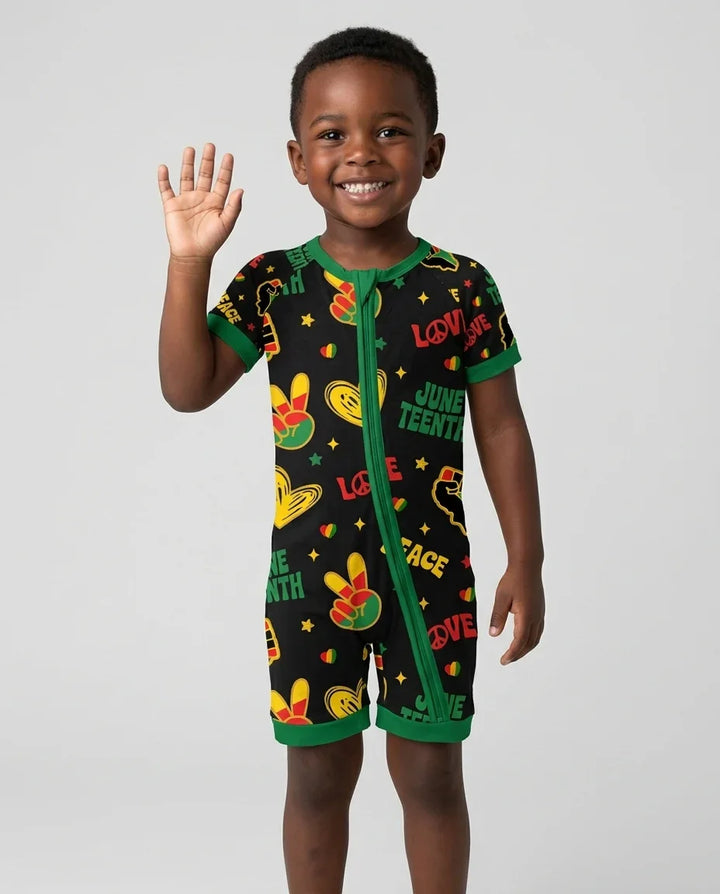 Peace Love Juneteenth Bamboo Shorty Zippy