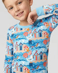 Conjunto de pijama de dos piezas de bambú de manga larga Little Beach Day