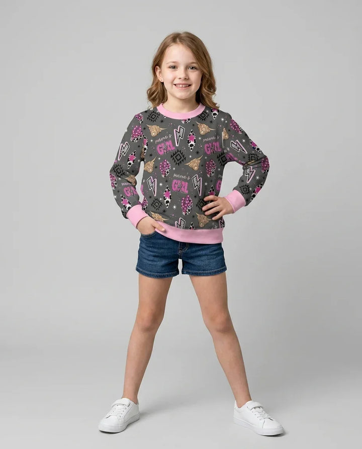 Western Mama & Me passende Bambus-Rundhals-Sweatshirts